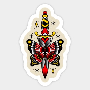 Butterfly Dagger Sticker